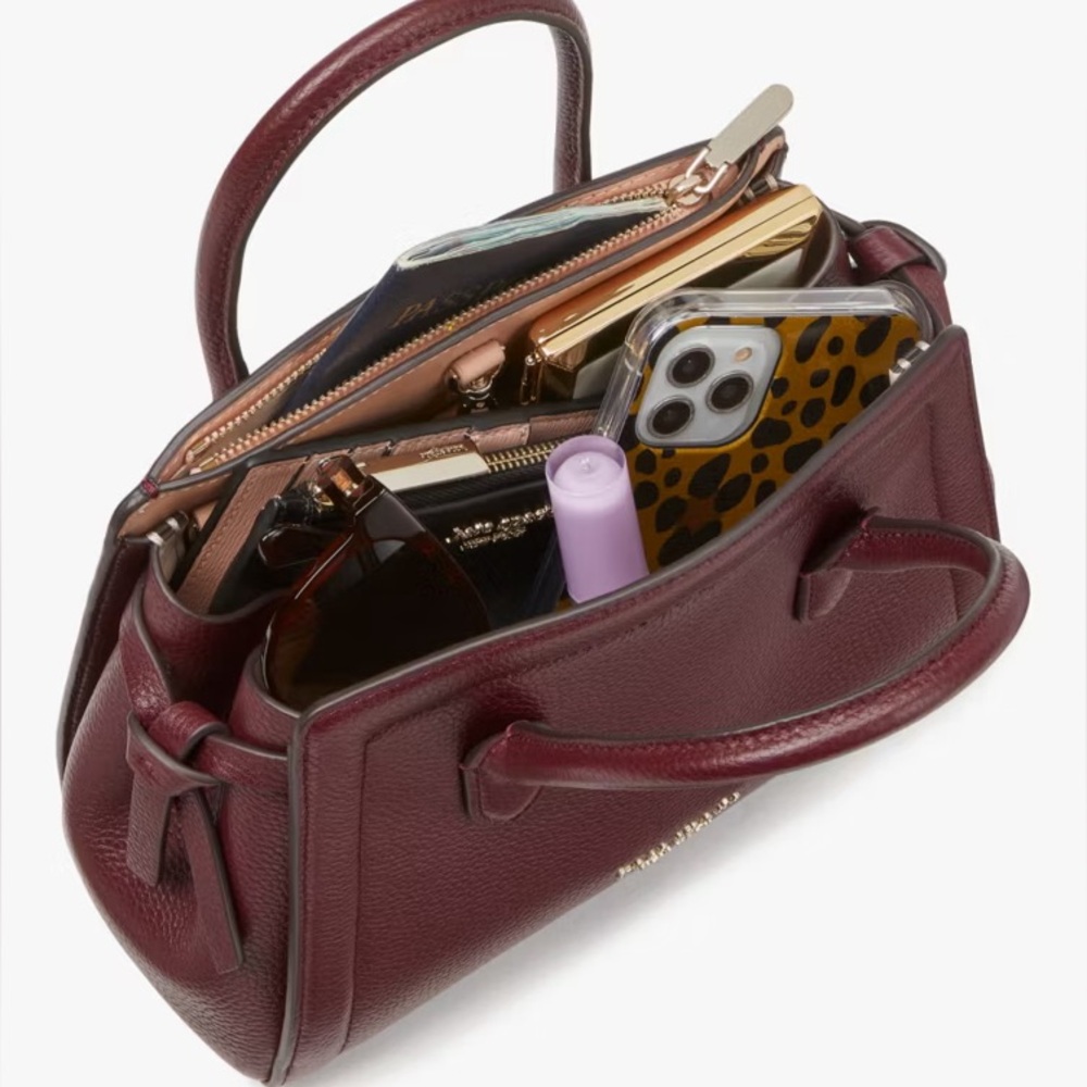 Kate Spade Knott Mini Satchel Plum Grenache - Picture 3 of 11